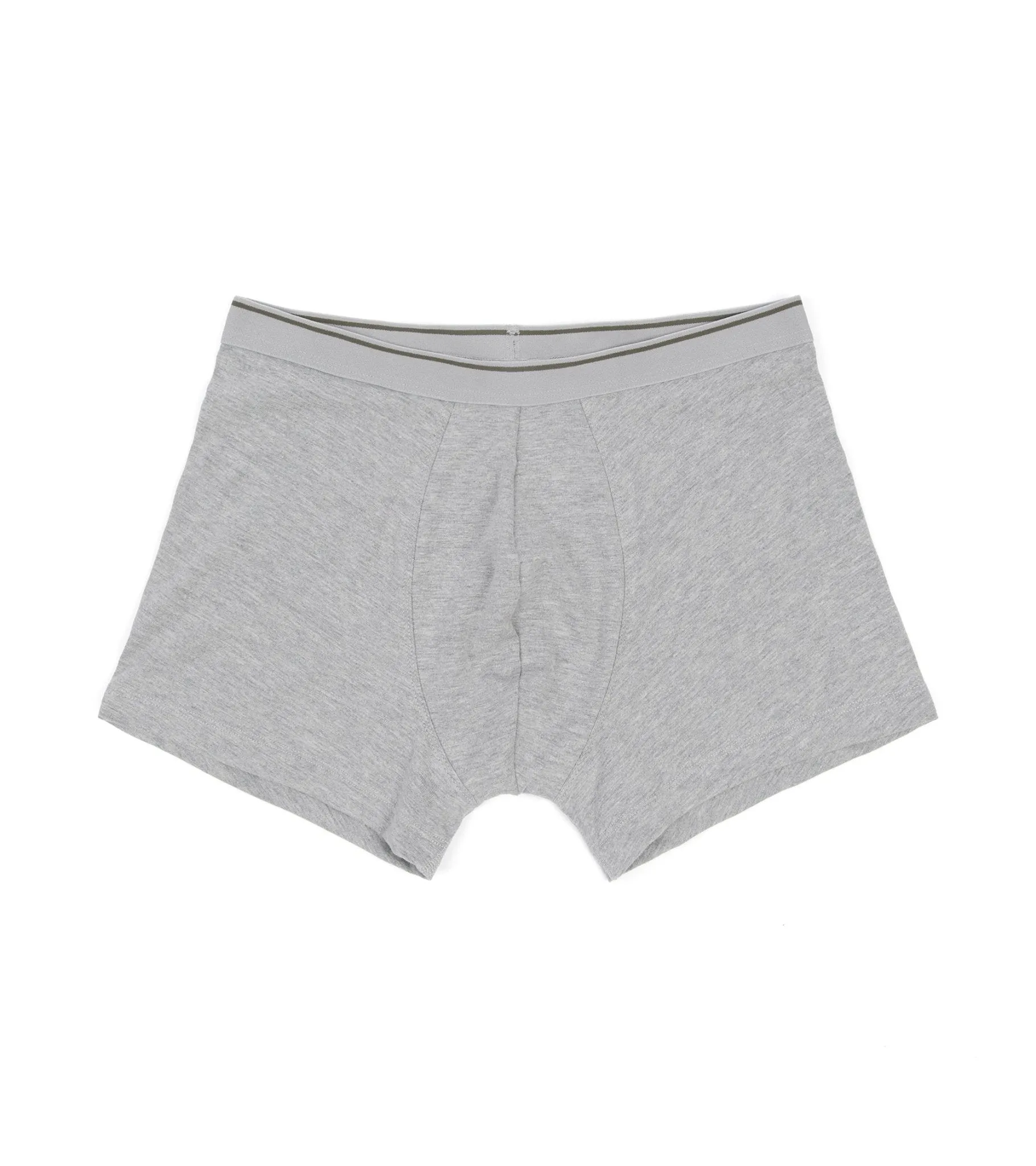 Trunk 2 Pack Organic Cotton Boxer Briefs: Grey Marl