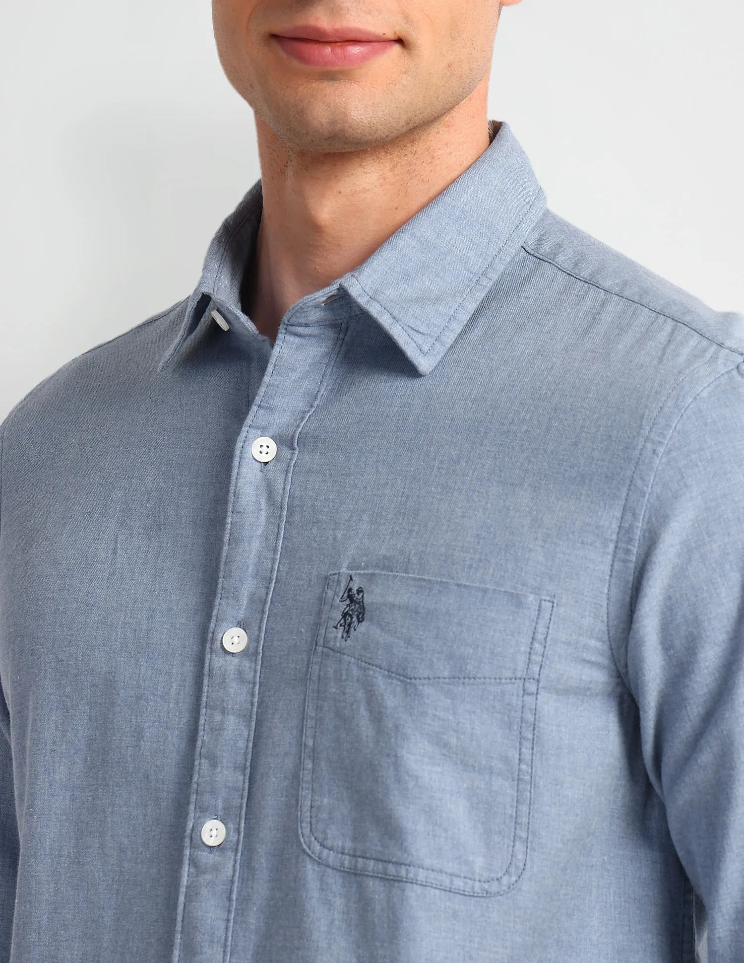 U.S. Polo Assn. Denim Co. Pure Cotton Slim Fit Shirt