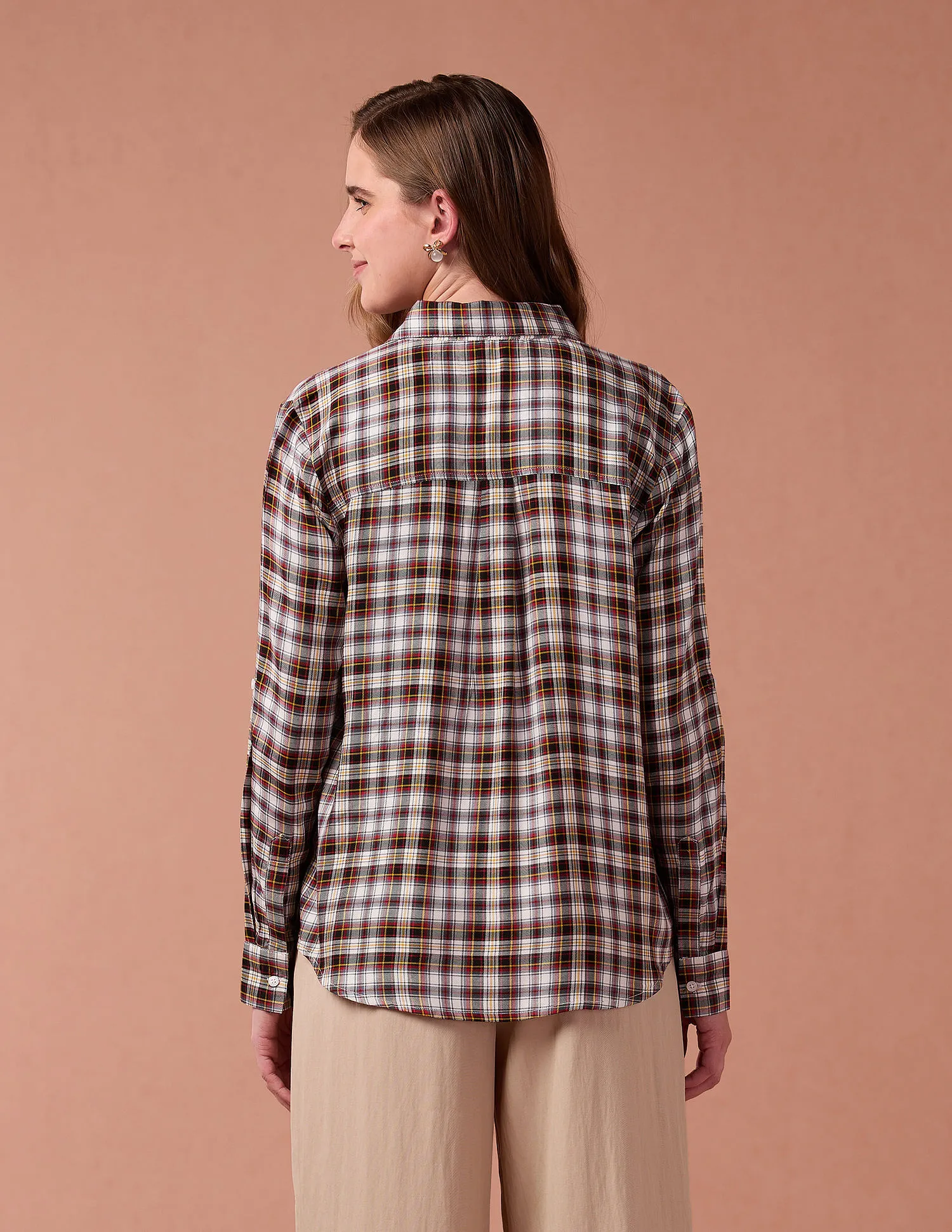 U.S. Polo Assn. Women Tartan Check Pure Cotton Shirt