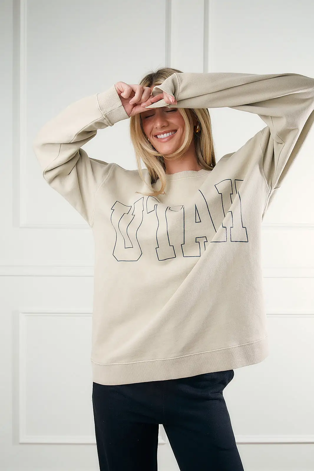 Utah Block Sweatshirt in Taupe