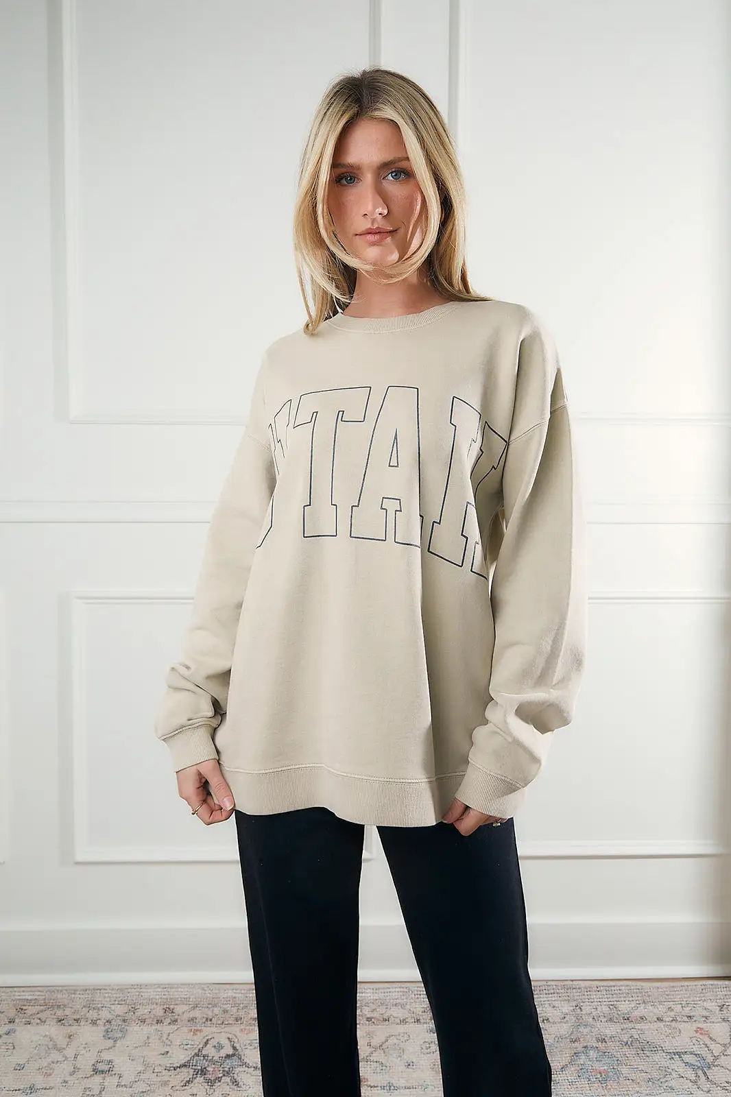 Utah Block Sweatshirt in Taupe