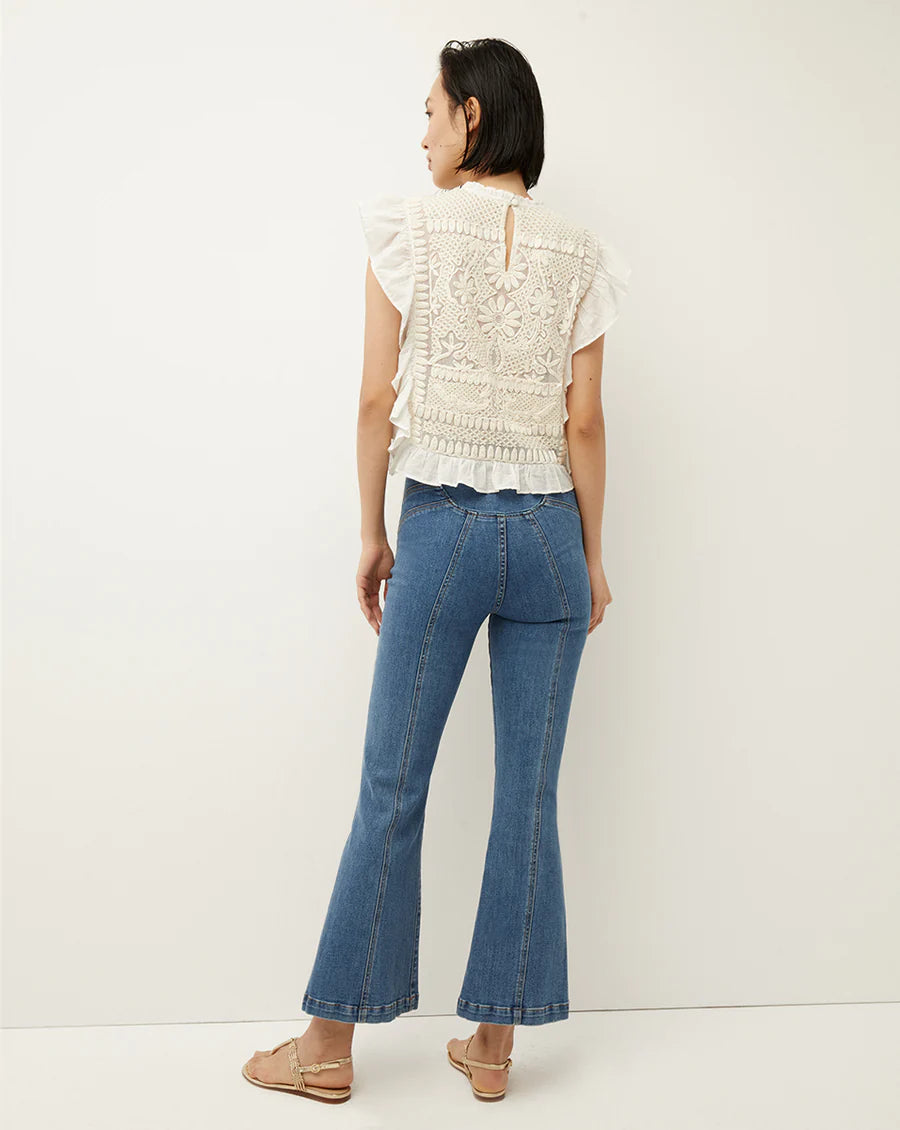 VERONICA BEARD Capriana Embroidered Top