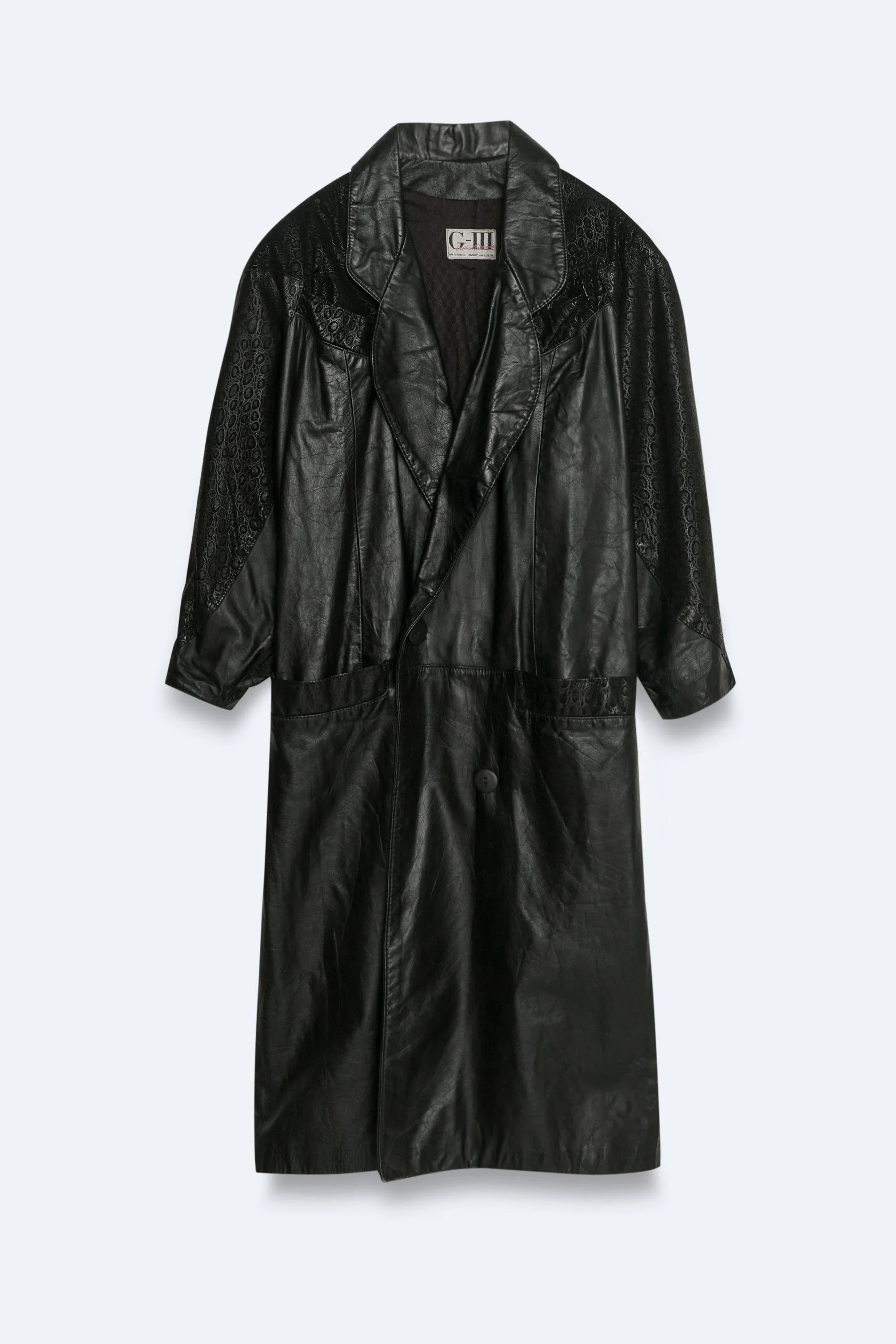 Vintage Leather Long Coat