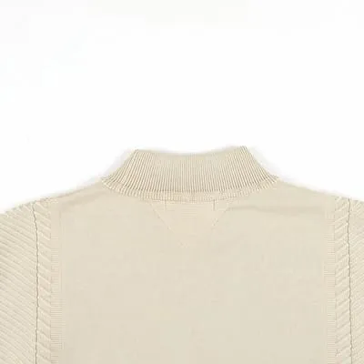 YASHIKI Akizora Mock Neck Knit Pearl Grey