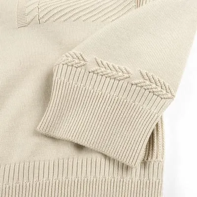 YASHIKI Akizora Mock Neck Knit Pearl Grey