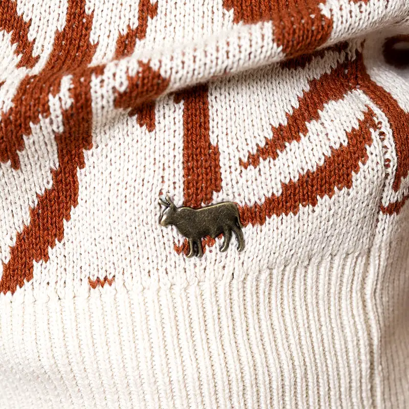 Zebra Fair Pullover Knit Ivory